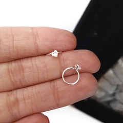 Piercing corazón cubic - P925
