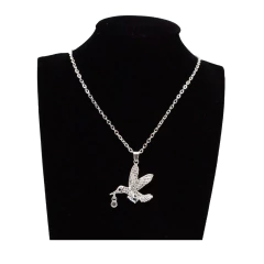 Gargantilla colibri detalles en piedra de vidrio - Unica Accesorios
