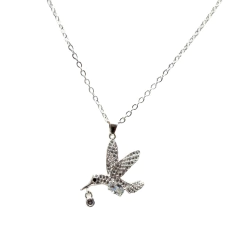 Gargantilla colibri detalles en piedra de vidrio - comprar online