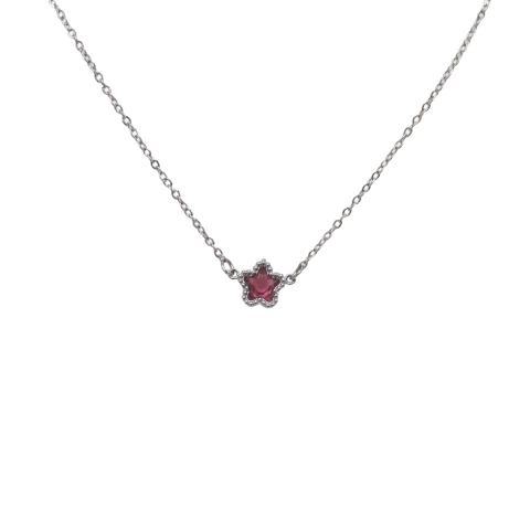 Gargantilla/collar Acero Común estrella fucsia - comprar online