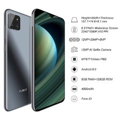 CUBOT X20 Pro Smartphone 128gb ROM 4000mAh Battery Android Mobile Cell Phone 6.3'' Water Drop Screen Rear Triple Camera Phones - Loja dos smartphones