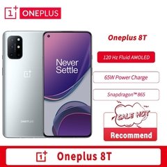 Global Rom Oneplus 8T Mobile Phone 6.55'' 120Hz AMOLED Display Snapdragon 865 Octa Core Android 11 in-screen 65W Warp Charge - loja online