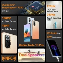 Global Version Xiaomi Redmi Note 10 Pro 6GB 64GB / 128GB 108MP Quad Camera Snapdragon 732G 6.67 - Loja dos smartphones