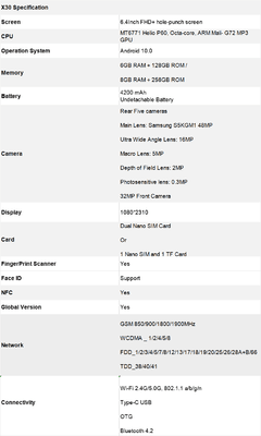 CUBOT X30 Mobile Smart Phone 4g Global Band Five Rear AI Camera 256GB Smartphone Nfc 6.4 - Loja dos smartphones