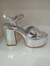 Sandalias plateadas plataforma