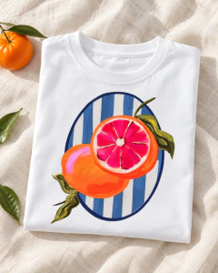 T-SHIRT SUEDE - TANGERINA - Fabi T-shirts