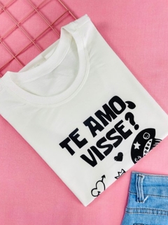 T-shirt ribana canelada Te amo, visse? - comprar online