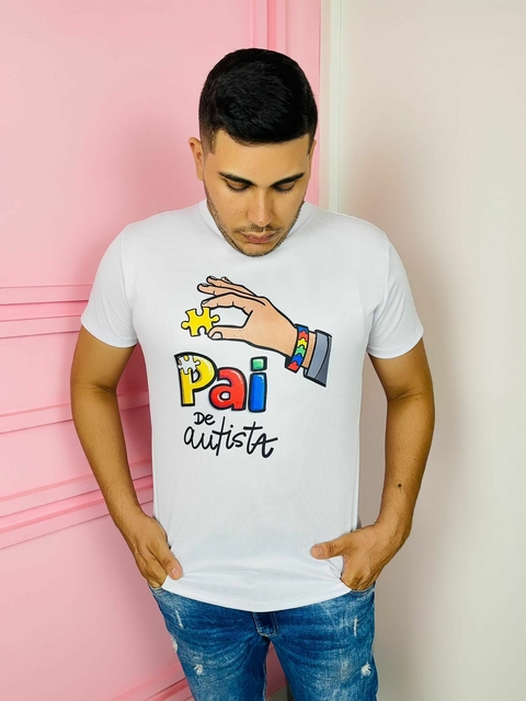 T-SHIRT MASCULINA PAI DE AUTISTA