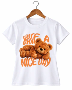 T-SHIRT SUEDE - URSO HAVE A NICE DAY