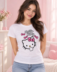 T-SHIRT SUEDE - HELLO KITTY - Fabi T-shirts