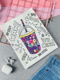 T-shirt ribana canelada Pop style