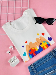 T-shirt ribana canelada Autismo - comprar online