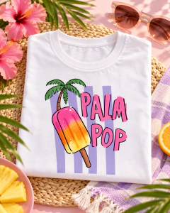 T-SHIRT SUEDE - PALM POP - comprar online