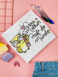 T-shirt Canelada Para a melhor professora do mundo