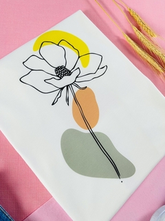 T-shirt ribana canelada Flor