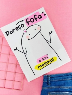 T-shirt ribana canelada Flork: Pareço fofa: e sou mesmo!