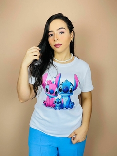 T-SHIRT CANELADA STITCH FAMILIA