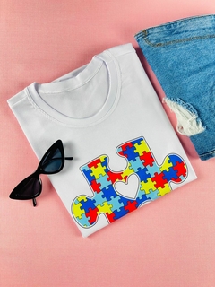 T-shirt Canelada Autismo peça quebra cabeça