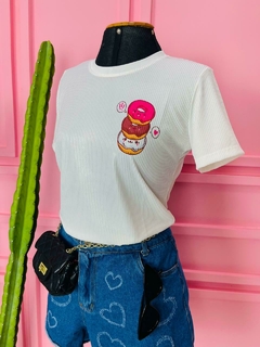 T-shirt Ribana Canelada Donuts