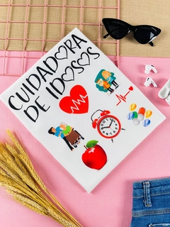 T-shirt ribana canelada Cuidadora de idosos