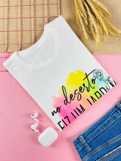T-shirt ribana canelada No deserto fiz um jardim - comprar online