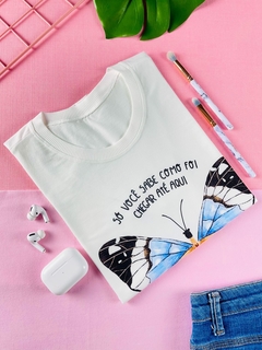 T-shirt ribana canelada Só você sabe como foi chegar até aqui. - comprar online