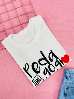 T-shirt ribana canelada Profissões Pedagogia - comprar online