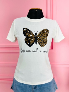 T-shirt Ribana Canelada Seja sua melhor versão