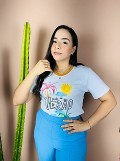 T-SHIRT CANELADA GAROTA DO VERÃO - BRANCA - comprar online