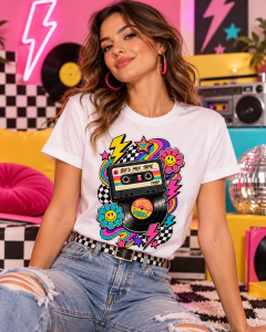 T-SHIRT SUEDE - FITA 80 MIX TAPE na internet