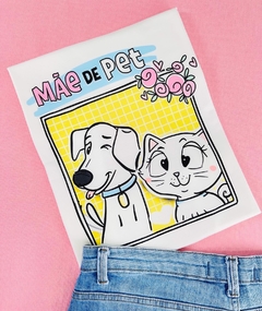 T-shirt ribana canelada Mãe de Pet
