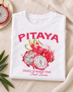 T-SHIRT SUEDE - PITAYA - Fabi T-shirts