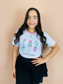 T-SHIRT CANELADA SE VISTA DE AMOR... - Fabi T-shirts