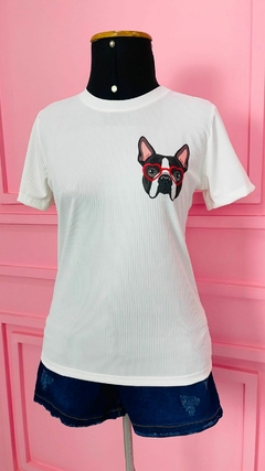 T-shirt Ribana Canelada Doguinho Fashion