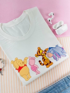 T-shirt ribana canelada Turma do ursinho Pooh - comprar online