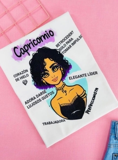 T-shirt ribana canelada Signo Capricórnio