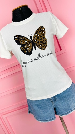 T-shirt Ribana Canelada Seja sua melhor versão - Fabi T-shirts