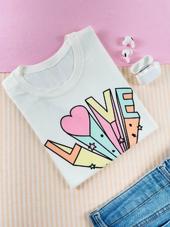 T-shirt ribana canelada Love - comprar online
