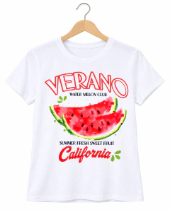 T-SHIRT SUEDE - VERANO MELANCIA