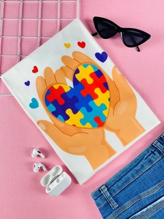 T-shirt ribana canelada Autismo