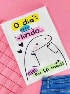 T-shirt ribana canelada Flork O dia está lindo...mas eu estou mais