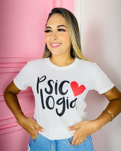 T-shirt ribana canelada Profissões Psicologia na internet