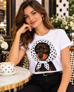 T-SHIRT SUEDE - DOG LENÇO POA na internet