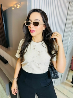 T-SHIRT MALHA LAISE- MARFIM