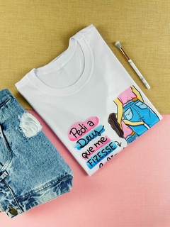 T-shirt Canelada Pedi a Deus que me fizesse feliz, e ele me tornou mãe - comprar online