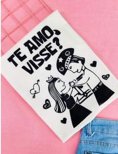 T-shirt ribana canelada Te amo, visse?