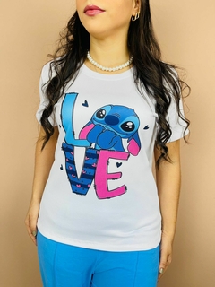 T-SHIRT CANELADA LOVE STITCH - comprar online