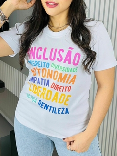 T-SHIRT CANELADA INCLUSÃO - comprar online