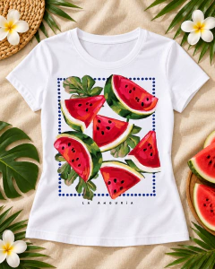 T-SHIRT SUEDE - MELANCIA na internet