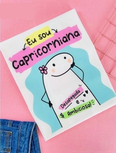T-shirt ribana canelada Flork Signo Capricórnio